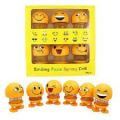 Cute Emoji Mini Shaking Funny Smile Face Springs Dancing Toys Pack of 6. 