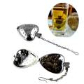 3 PacksTea InfuserHeart Shaped Tea Infuser Strainer Spoon With Chain Stainless Steel Tea Strainers For Loose Tea. 