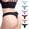 3 pcs Cotton  single jersey  Women's Panties thongs Underwear Women Lace Soft Briefs Sexy Lingerie low Waist lingerie g-string. 