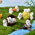 Cute Rabbit Ornament Mini Bunny Miniature Figurines Miniature Landscape Decoration Home Decoration. 