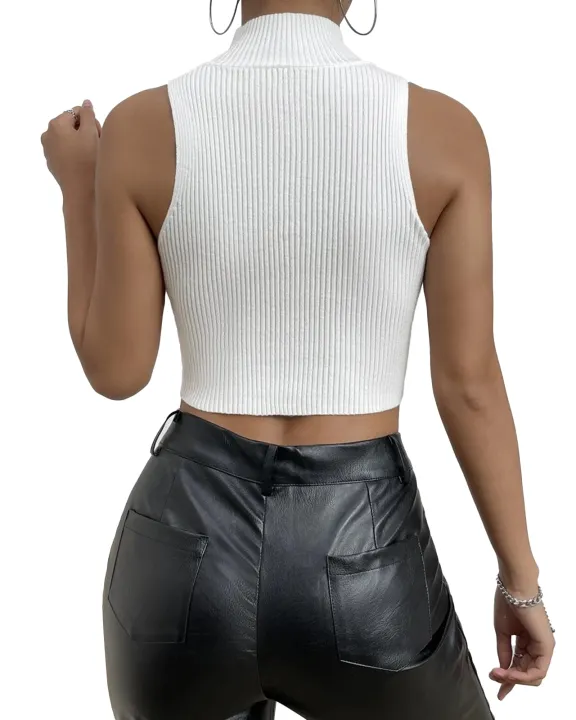 Yfashion%20Sleeveless%20Mock%20Turtleneck%20Tank%20Top%20For%20Women%20Y2K%20Ribbed%20Knit%20Slim%20Fit%20Solid%20High%20Neck%20Cropped%20Cami%20Top%20-%20Image%205