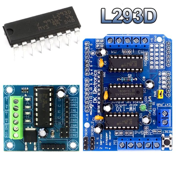 2X L293D Motor Driver IC for Arduino DIY Kit