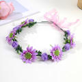 Fabric Flower Crown Natural Curled Edge Of The Petals 7 Colors Boho Flower Wreath Hairband Adjustable Wreath for Beach Wedding Destination Wedding Photo Shoot Outdoor Events Vacation Souvenirs. 