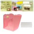 Bunny Hay Manger Grass Shelf Food Dispenser Guinea Pig Hay Feeder Pink. 