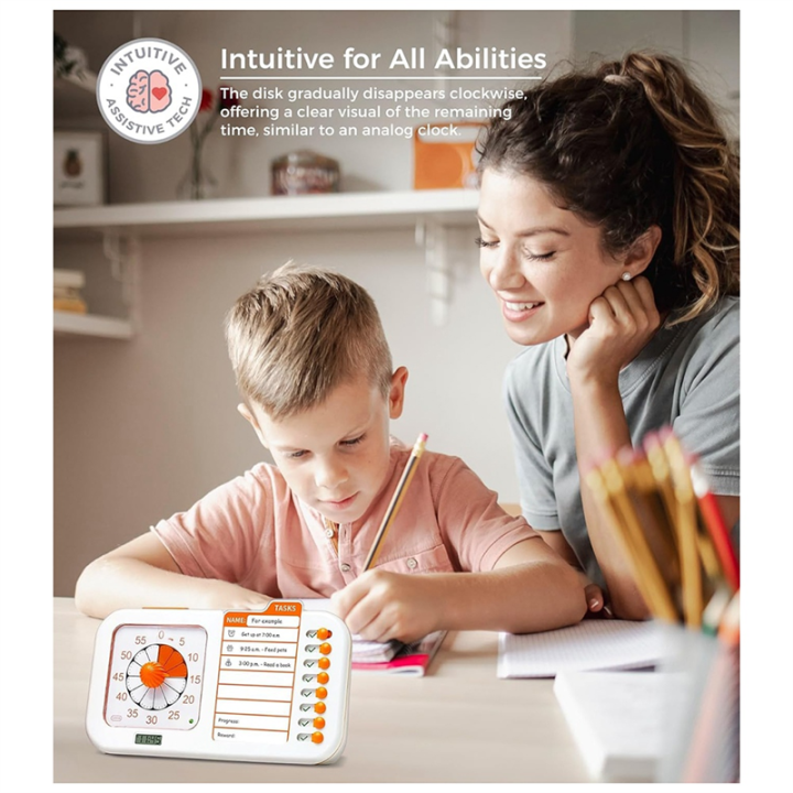 3-in-1 Visual ADHD Timer for Kids & Adults with Planning Board, Task ...