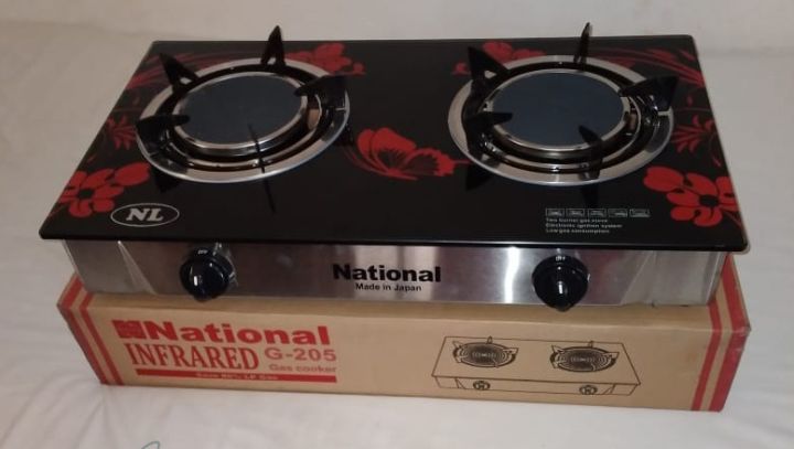 National Infrared Glass Top Gas Cooker