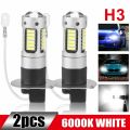 h3 led headlight bulb-2 x LED Bulbs H3 6000K Super White-white. 