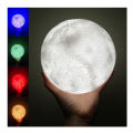 3D Magical Moon Light Moon Lunar LED Night Light Lamp Touch Sensor Color Changing with Wooden Stand. 