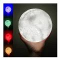 3D Magical Moon Light Moon Lunar LED Night Light Lamp Touch Sensor Color Changing with Wooden Stand. 