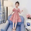 Parent-Child Dress Mother-Daughter Matching Outfit Summer Girls' Floral Dress Mother and Daughter Korean Style Loose Fashion Fried Street Fashionable Princess Dress. 