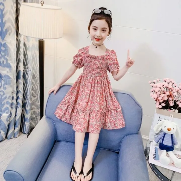 Parent-Child%20Dress%20Mother-Daughter%20Matching%20Outfit%20Summer%20Girls'%20Floral%20Dress%20Mother%20and%20Daughter%20Korean%20Style%20Loose%20Fashion%20Fried%20Street%20Fashionable%20Princess%20Dress%20-%20Image%202