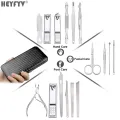 Manicure Set Stainless Steel Nail Cutter Fingernail Clippers Trimmer Eyebrow Scissor Ear Spoon Facial Care Manicure Manicure Beauty 19 PC Tool Kit. 