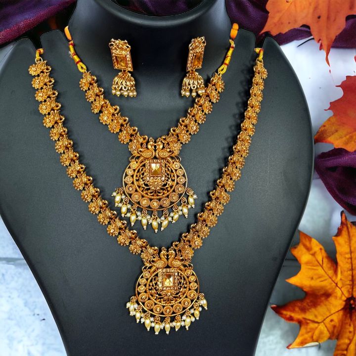 Dull%20gold%20color%20big%20double%20necklace%20with%20one%20pair%20earring%20fashion%20jewelry%20set%20with%20gold%20stone%20for%20girl%20and%20women%20-%20Image%202