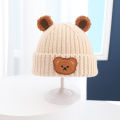 Korean Bear Baby Knitted Hat Cute Cartoon Beanie Cap for Infant Boys Girls Autumn Winter Warm Toddler Hats Bonnet. 