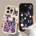 NEW Shockproof Back Case us Pro XR Xs2 11 X4 13 16 15 1 Art Purple Butterfly Phone Case for iPhone 16E 1 SE 2 8 7 Pl Max Silicone. 