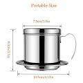 Vietnamese Coffee Filter Portable Coffee Press Maker Reusable Phin Infuser Strainer Pot Coffee Drip Brewer Manual Coffee. 