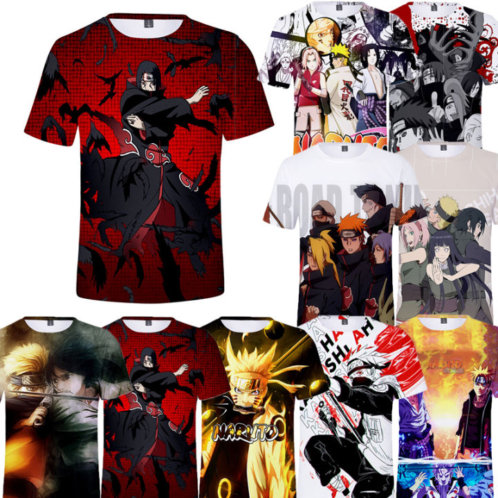 Boys Girls Cartoon Naruto T-Shirts Kids Print 3D T Shirt for Boys Children Summer Short Sleeve Oversized T-Shirt Tops Clothing