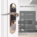 Indoor Household Door Handle for Home with Security Lock Key Set Aluminum Alloy. 