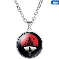 【ALLGOOD】Naruto Sharingan Eye Necklace Men Naruto Anime Glass Cabochon Black Chain Necklace Pendant Necklaces For Men Gifts. 