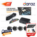Premium Parking Reverse Sensor Kit with Digital Display and Step-up Alarm (Black Colour Sensors). 