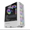 Armaggeddon White Tritron PRO 100 Desktop PC Casing with Build-In 4 ARGB Fan. 