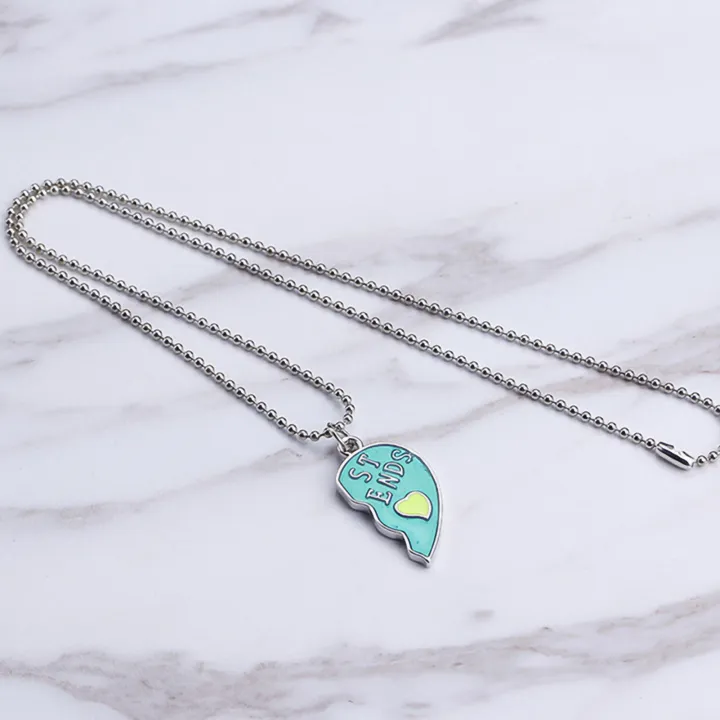 2Pcs%20Women%20Necklace%20Half%20Heart%20Splice%20Best%20Friends%20Alloy%20Friendship%20Pendant%20Matching%20Necklace%20Jewelry%20for%20Party%20-%20Image%203