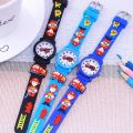 2023 s 3D Cartoon Firemen Fire Truck Pattern Soft Strap Watches For Children Boys Girls Little Baby Learn Time. 
