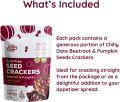 Chilly Date Beetroot & Pumpkin - Vegan Classic Crunch with Blend of Nutritious Pumpkin Seeds, Fresh Beet Root Shredded - Perfect for Snacking and Pairing with Dips - Gluten-free Seed Cracker (75g) FROM DUBAI (SAM). 