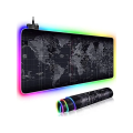 Glowing Cool RGB World Map Gaming Mousepad. 