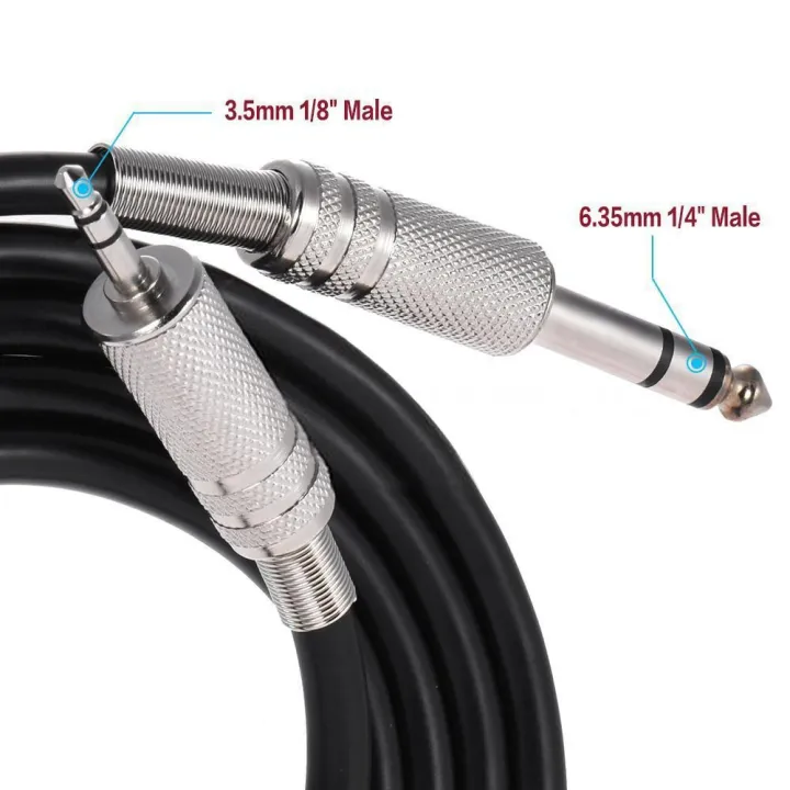QUANBU%204.9ft%203.5mm%201/8%20inch%20Male%20to%206.35mm%201/4%20inch%20Male%20TRS%20Stereo%20Audio%20Cable%20Hot%20Black%20-%20Image%209