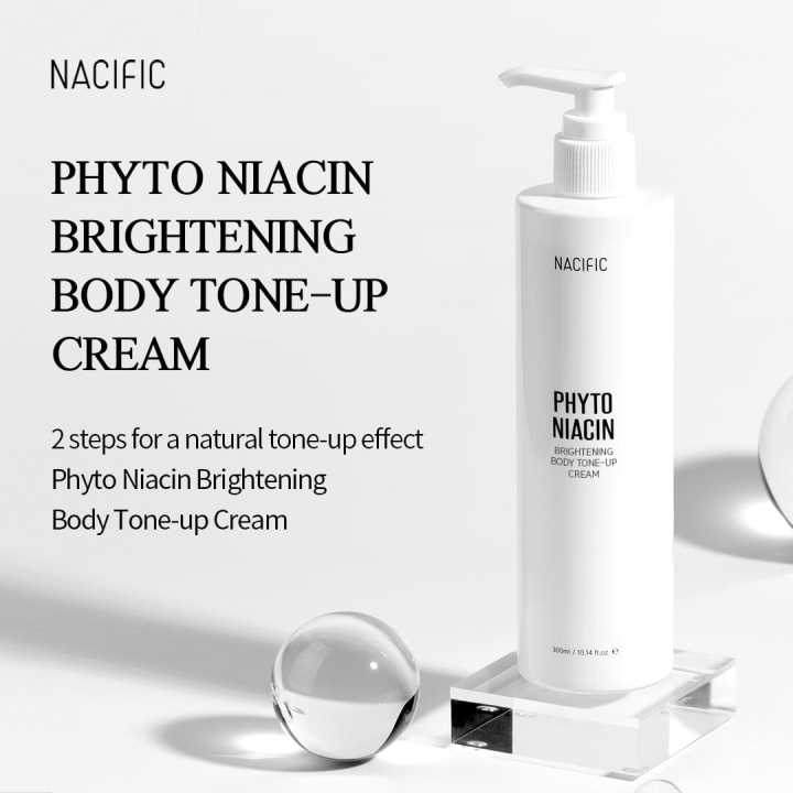 [NACIFIC OFFICIAL] Phyto Niacin Brightening Body Tone-Up Cream 300ml | 2 Steps for a Natural Tone-up Effect | Reduce Freckles and Dark Spots | Brightening Dull Skin and Reduce Uneven Skin Tone | Keep Skin Moisturized
