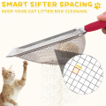Cat Litter Scoop, Litter Cleaner Corner Shovel,Stainless Steel Mesh Litter Shovel,Easy to Clean Sand Waste Reusable B. 