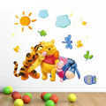 Nursery Winnie The Pooh With Friends Wall Stickers For Kids Room Home Decoration Cartoon Bear Pig  baby children cartoon bedroom room decor wall stickers removable kids nursery decal sticker Wall Decoration Stickers wall deco. 