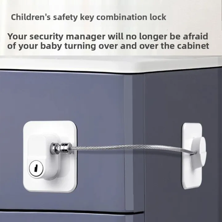 No Trace No Drilling Drawer Lock Baby Lock Child Safety Lock Prevents ...