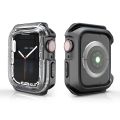 Transparent Two-color Armor Case For Apple Watch Series 6 & SE & 5 & 4 44mm. 