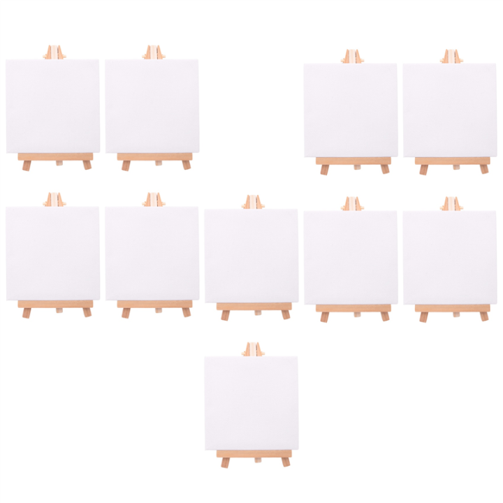 10 Set Artists Mini Canvas Set Painting Craft DIY Drawing Small Table ...