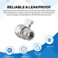 Water Flow Control Shut Off Valve, Brass Adjustable Water Pressure Regulator for Hand Held Shower & Bidet Sprayer. 