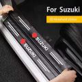 Carbon Fiber leather Threshold Protection Sticker Car Door Threshold Sticker Car Threshold Strip Trunk Anti-Stepping Sticker for Suzuki Vitara Swift XL7 Presso Dzire Jimny Ciaz Celerio Ertiga. 