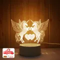 Valentine's Day Table Lamp Four Heart Bedside Lamp Romantic Color USB Touch Switch LED Acrylic 3D Night Light Creative table lamp Acrylic Night Light USB baby bedroom desk birthday gift. 