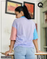Drop Shoulder Oversized Multi Color T Shirt | GM164. 