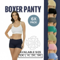 AALYA BUNDLE OFFER - PACK OF 6 Fashionable Ladies Boxer Panties / Seamless look / Brief underwear / Girls Panty / Cotton Panty / Girls underwear / ladies Underwear / Ladies Boxer Briefs / Intimate Underpant for Women. 