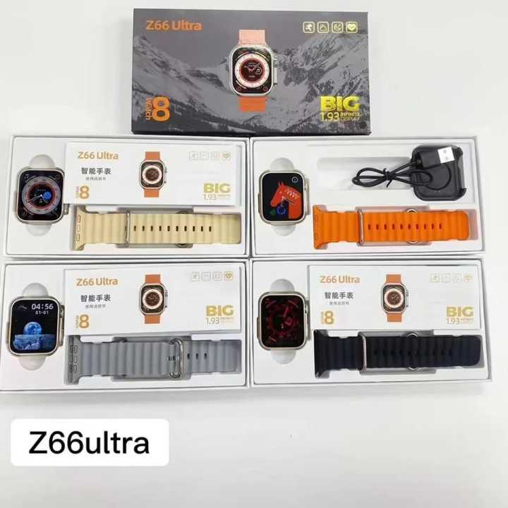 Z66 Ultra Smart Watch - 1.92inch Display, Bluetooth Calls, Health Monitoring, IP67 Waterproof - Series 8 Ultra with NFC Wireless Charger