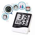 Digital LCD Thermometer Hygrometer With AAA Battery High accuracy Indoor Temperature Humidity Meter Tester Clock Home Weather Station / Incubator / Green House and Cool Room HTC-1 With Use W1209 / W3001 / FY-12 / STC-1000 / STC-3028 / SHT-2000 / TIMER. 