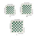memory chess Portable Soft Rollable Chess Board Durable Leather Tournament Chess Mat Foldable International Chess Board Easy to UseWooden Toys. 
