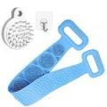 Long Bath Towel Pull Back Strap Wash Scrubber Exfoliating Scrub Silicone Cleaning for Bathroom. 
