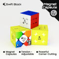 Gan Swift Block 3x3 cube Magnetic Speed cube Stickerless Swift 355S 3x3 Professional Magic Rubik Cube Gan magnetic Toys for Children - New Deco LK. 