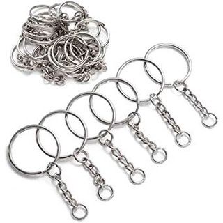 10/25/50/100Pcs 200 Pcs 500 Pcs Silver Plated Metal Keychain Ring Split Ring Key Holder Rings Key Ring Accessories