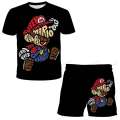 Cool Super Mario T-shirt Shorts Two-piece set Children's Clothing Sets Kids Boys Girls Tops Tee Mario Bros T-shirt Pants Suit. 