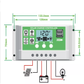 【FOOT SOFA】Y&H 10A 20A 30A Solar Charge Controller Solar Panel Regulator Dual USB Backlight LCD Display and Timer Setting ON/Off Hours. 