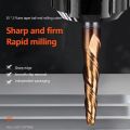 Wood Milling Solid Carbide Tapered Ball Nose End Mill Tapered Ball Nose Spiral CNC Carving Bit Metal Milling Woodworking. 